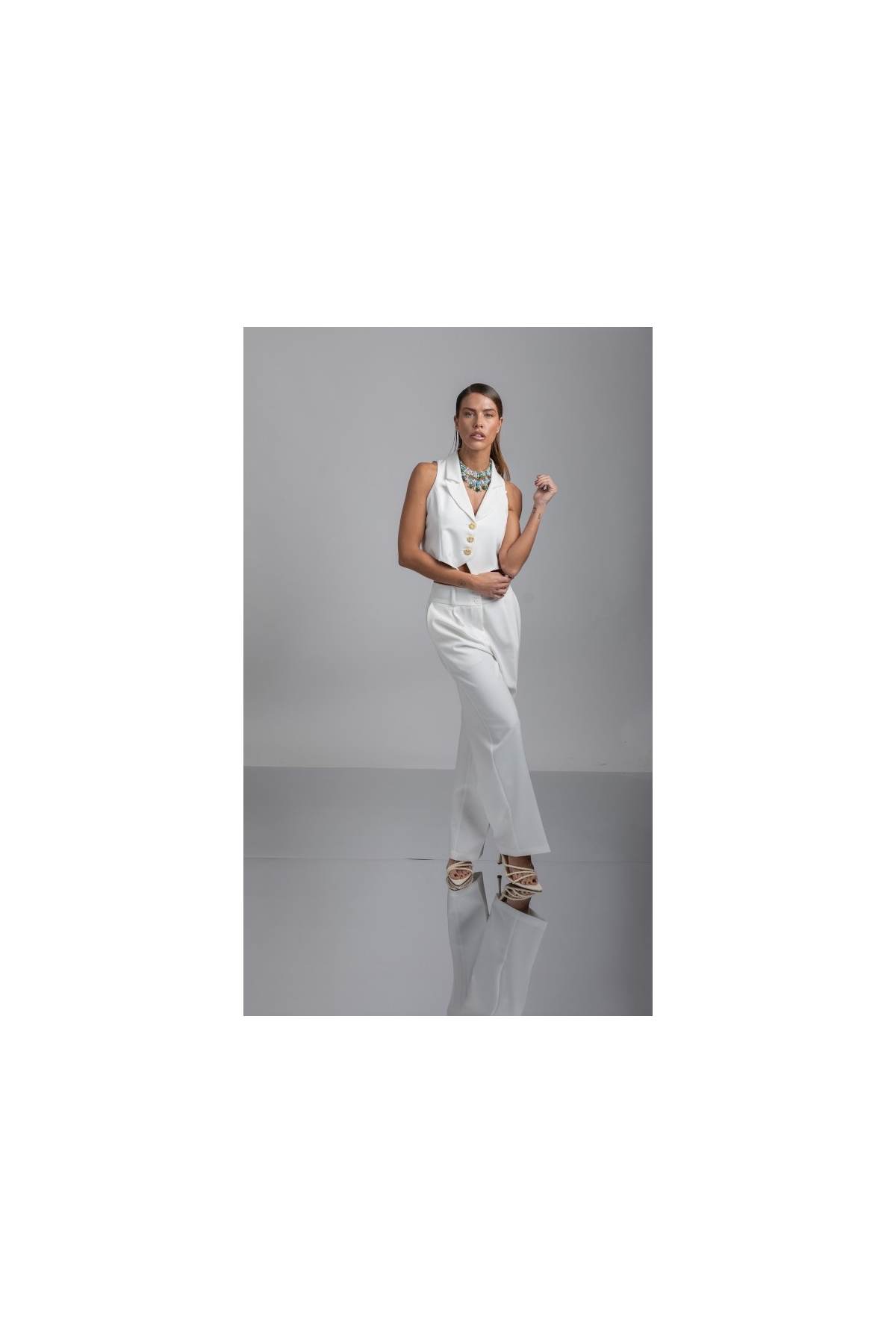 PANTALON MUJER PINZAS PALAZZO EH3160