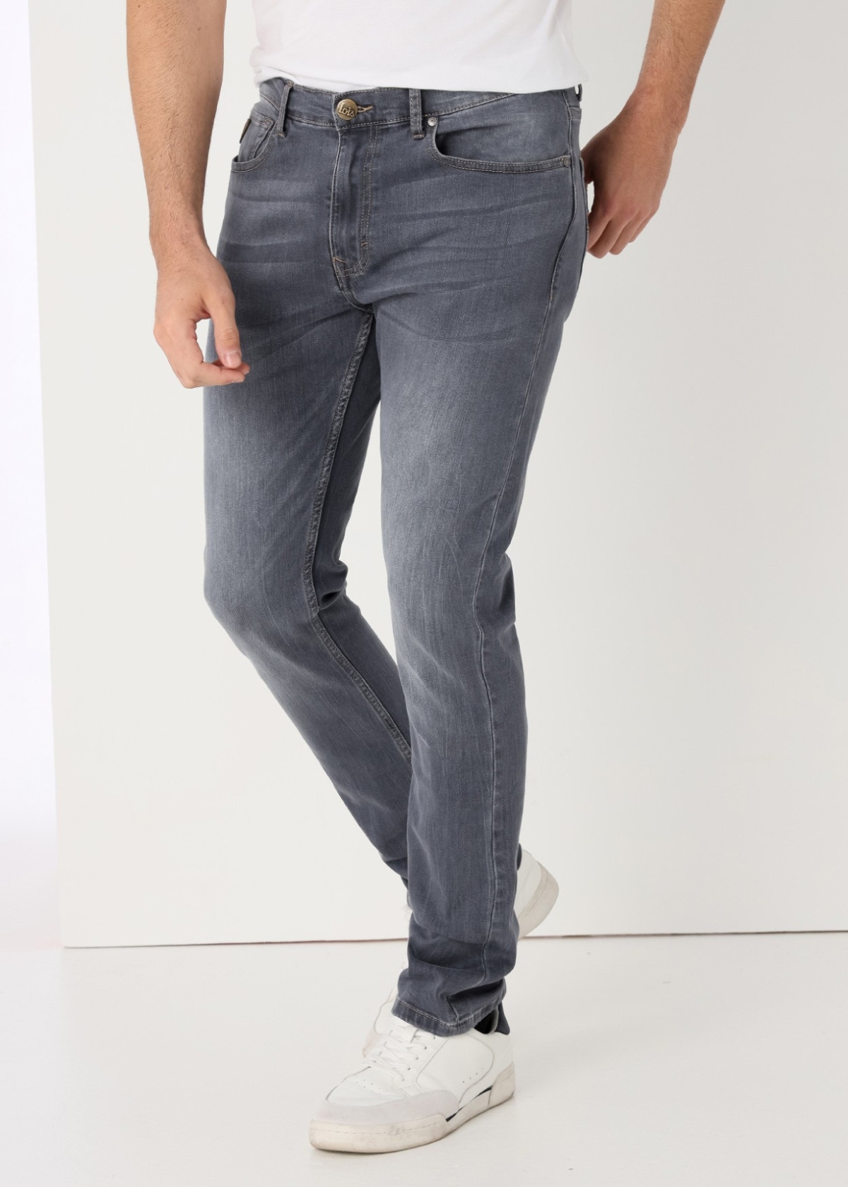 VAQUERO GRIS HOMBRE ROBIN MALIYK SLIM TIRO MEDIO LOIS 139565