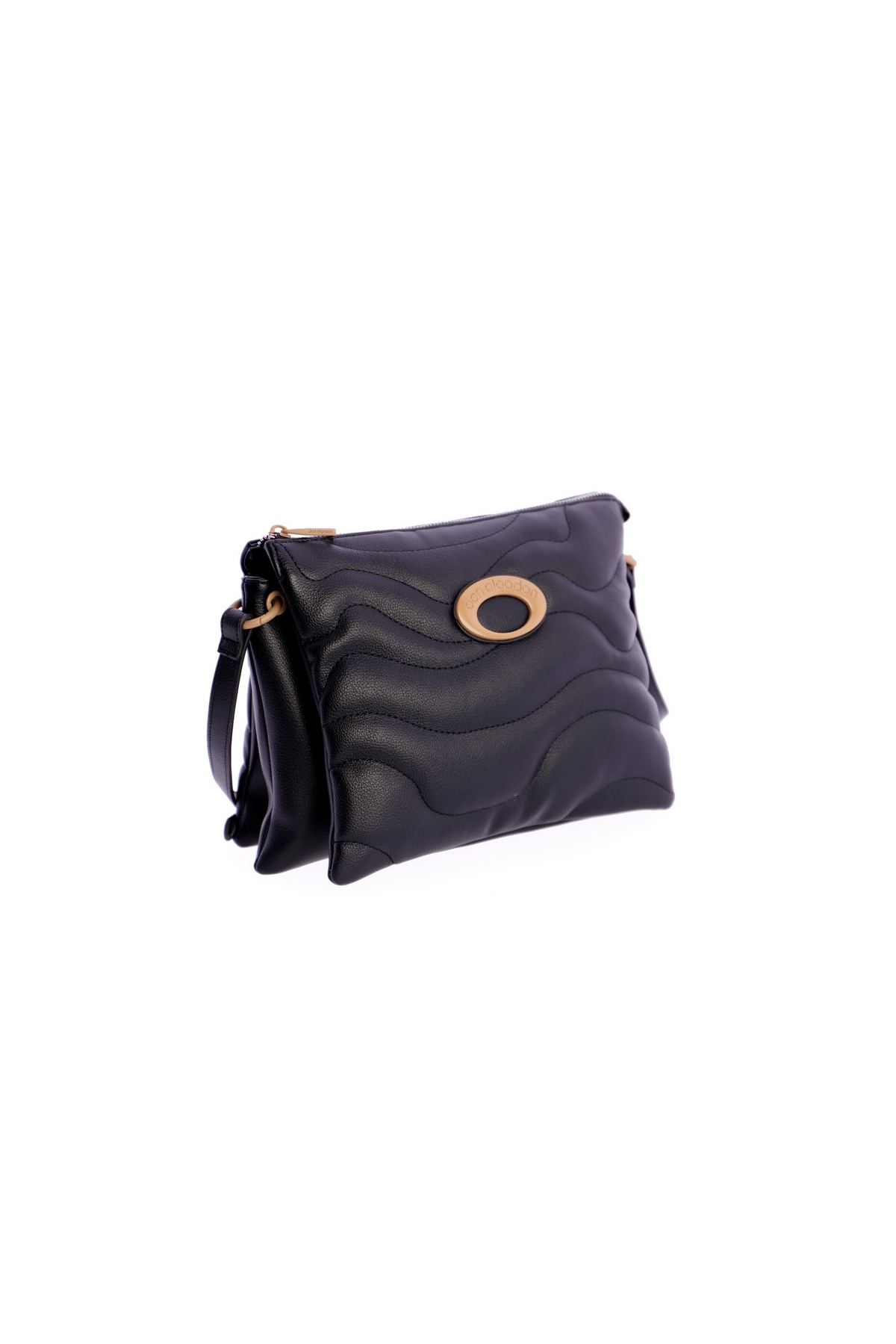 BOLSO NEGRO BANDOLERA DON ALGODON 7856