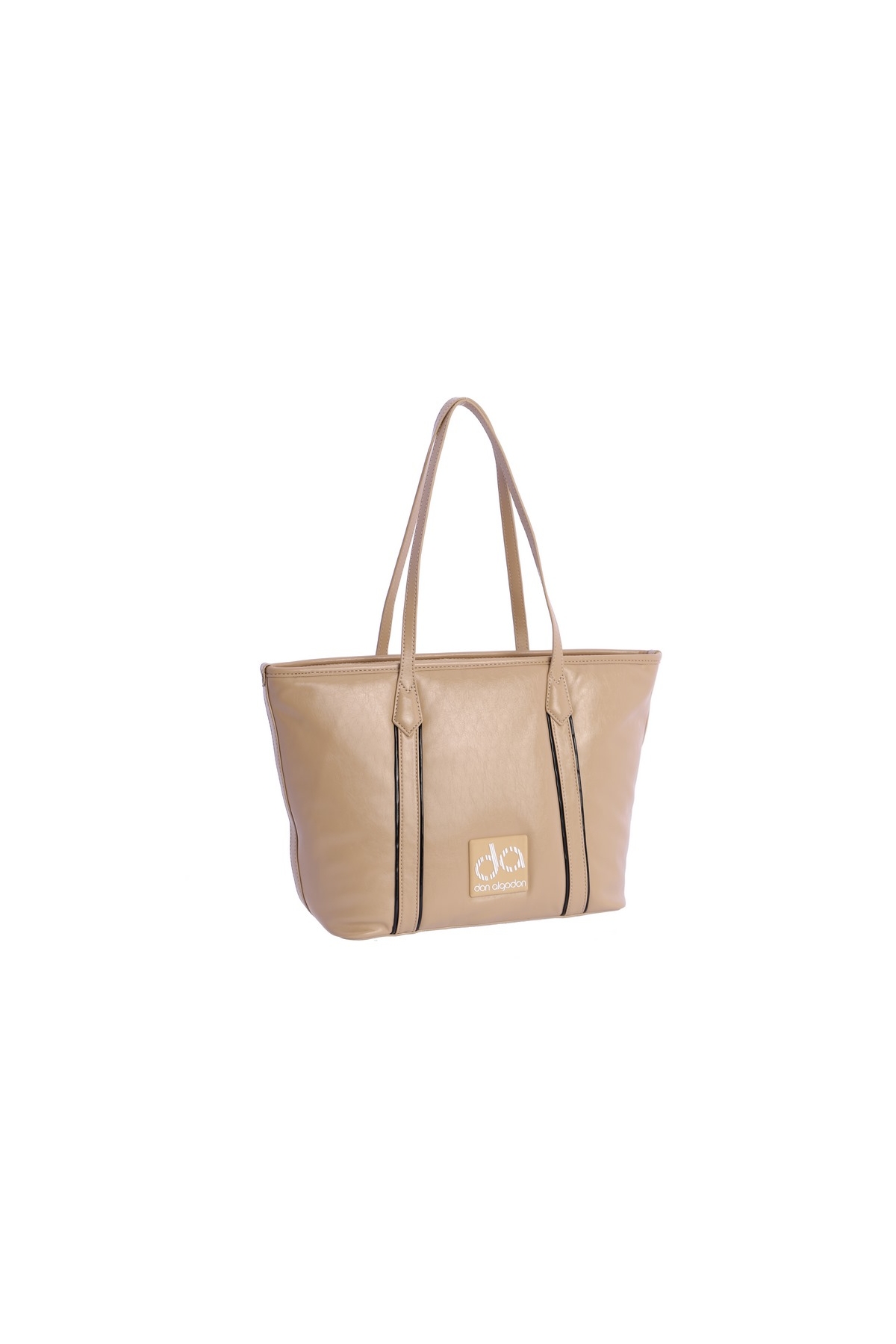 BOLSO SHOPPER BEIG CHAROL DON ALGODON 7843