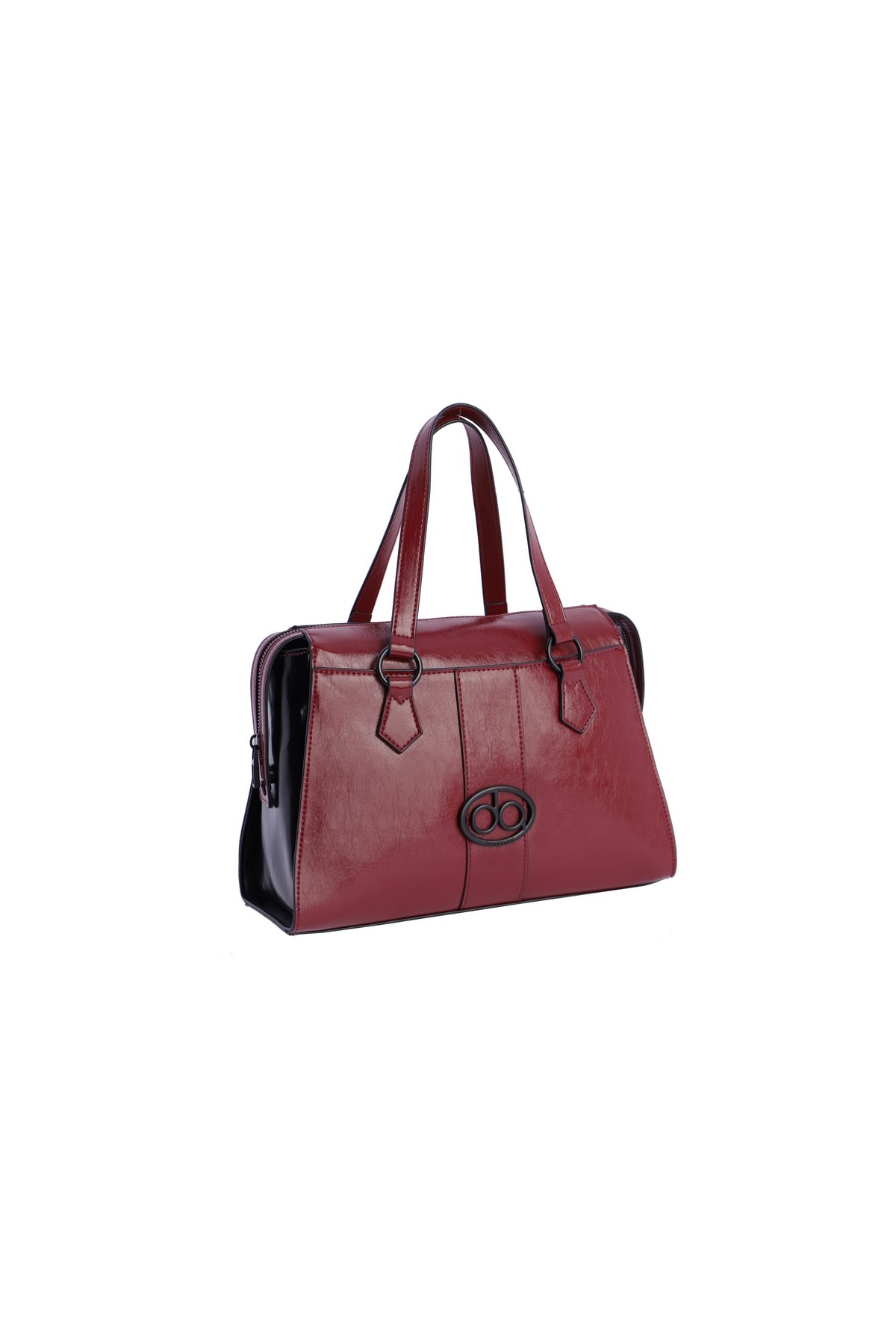 BOLSO GRANATE COMBINADO CHAROL DON ALGODON 7816